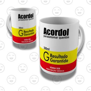 Caneca De Porcelana 325ml Engraçada Acordol