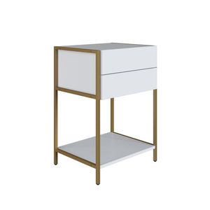Mesa De Cabeceira 2 Gavetas Industrial Artesano