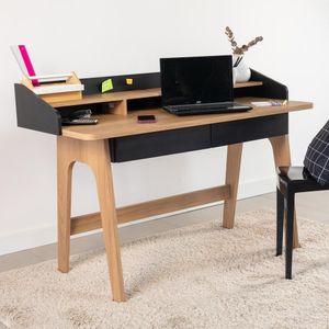 Escrivaninha 2 Gavetas 139cm Hanover-nero Home Office Flexus Artesano