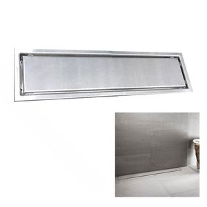 Ralo Linear Oculto 50cm Aço Inox Banheiro Lavabo Anti Odor Anti Inseto Higienico Resistente Seguro Invisivel