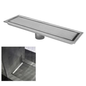 Ralo Linear Oculto 50cm Aço Inox Banheiro Lavabo Anti Odor Anti Inseto Invisivel Seguro Resistente Higienico