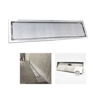 Ralo Linear Oculto 30cm Invisivel Aço Inox Lavabo Banheiro Anti Odor Anti Inseto Higienico Resistente Seguro