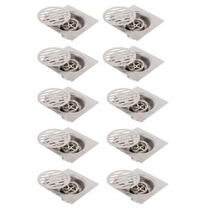 Ralo Inteligente Aço Inox Anti Odor Insetos 10x10 Kit 10 Unidades Banheiro Casa Lavabo