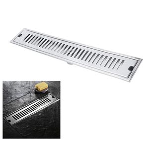 Ralo Linear Inox 50cm Banheiro Area Externa Lavabo Piscina Quintal Anti Odor Anti Inseto Higienico Resistente