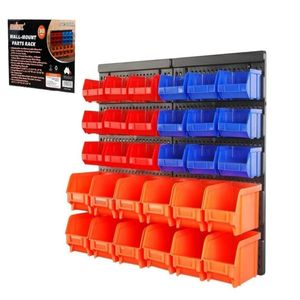Gaveteiro Parede Kit 30 Caixas Armazenamento Mecanico Armario Parafusos Rack Organizador Oficina Multiuso