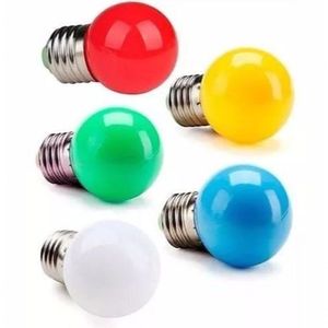 30 Lâmpada Led Modelo Bolinha Led 1w E27 Da Lâmpada Laranja