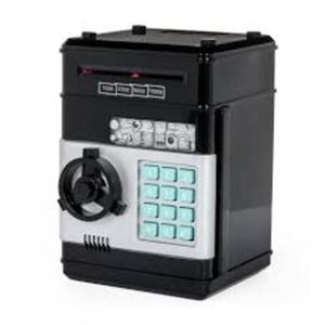 Cofre Eletronico Digital Mini Caixa Com Segredo De 4 Digitos Com Insercao Automatica De Notas