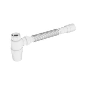 Sifão Sanfonado Extensível Censi Com Copo Horizontal 74cm Branco Branco 7167-04010