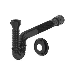 Sifão Sanfonado Extensível Censi 1,5m Preto