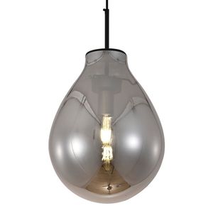 Lustre Pendente Sindora Dcd04009 M Preto - Fumê E27 Bivolt