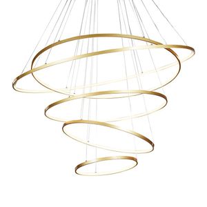 Lustre Pendente Sindora Dcd015069 Dourado Led Bivolt