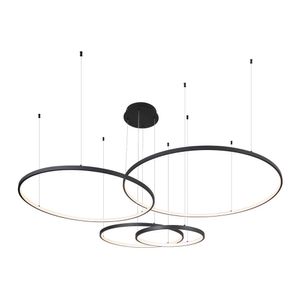 Lustre Pendente Sindora Qd05365 Preto Led Bivolt