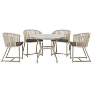 Mesa Com 4 Cadeiras E Noronha Estofado 11 Trama Original Rami