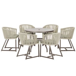 Mesa E 6 Cadeiras E Noronha Marrom E8 Trama Original Rami