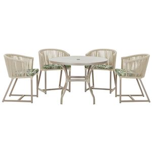 Mesa Com 4 Cadeiras E Noronha Estofado 5 Trama Original Rami
