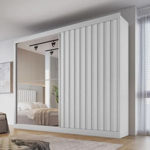 Guarda Roupa Casal Com Espelho Atlanta-branco Acetinado Made Marcs