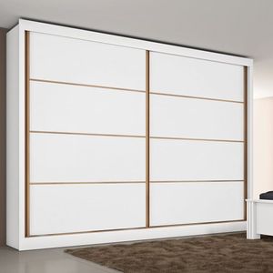 Guarda Roupa Casal 2 Portas 6 Gavetas Sevilha-branco Acetinado Made Marcs