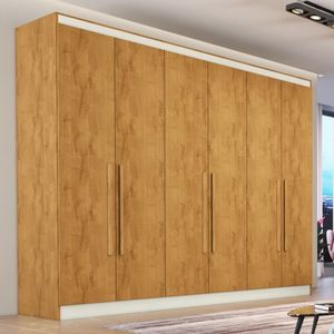 Guarda Roupa Casal 6 Portas 4 Gavetas Oslo-peroba Made Marcs