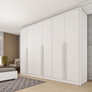 Guarda Roupa Casal 6 Portas 6 Gavetas Realeza-neve Tcil Móveis
