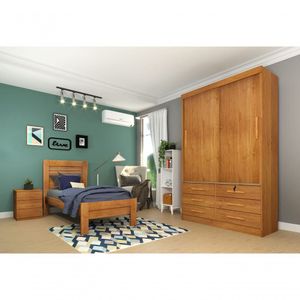 Guarda Roupa Solteiro 2 Portas 6 Gavetas Chicago-cinamomo Tcil Móveis