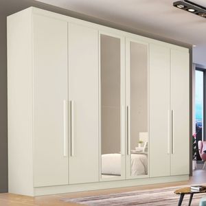 Guarda Roupa Casal 6 Portas 6 Gavetas Oslo-off White Made Marcs