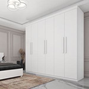 Guarda Roupa Casal 6 Portas 4 Gavetas Suécia-neve Tcil Móveis