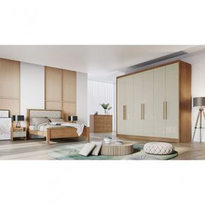 Guarda Roupa Casal 6 Portas 8 Gavetas New Vértice-cumaru-fendi Móveis Novo Horizonte