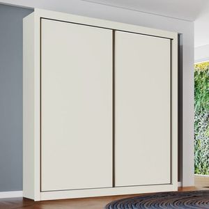Guarda Roupa Solteiro 2 Portas 4 Gavetas Zurique-off White Móveis Europa