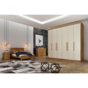 Guarda Roupa Casal 6 Portas 8 Gavetas Santoro-cumaru-fendi Móveis Novo Horizonte