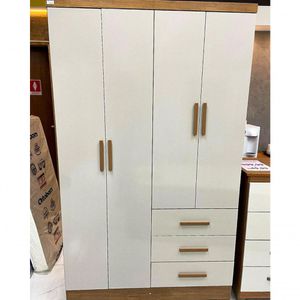 Guarda Roupa Solteiro Com Pés 4 Portas 3 Gavetas Berlim-cumaru-fendi Móveis Novo Horizonte
