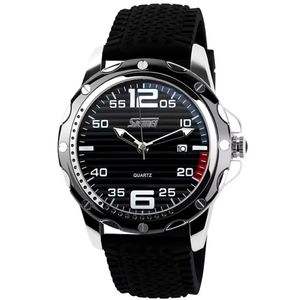 Relógio Esportivo Com Pulseira De Silicone À Prova Da Água 3atm Preto