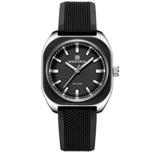 Relógio Feminino De Quartzo Casual Com Pulseira De Silicone Impermeavel 3atm Preto