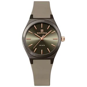 Relógio Analógico Feminino De Quartzo Casual Com Pulseira De Silicone Impermeavel Cinza