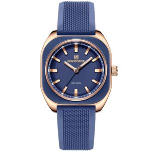 Relógio Feminino De Quartzo Casual Com Pulseira De Silicone Impermeavel 3atm Azul