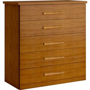 Cômoda Para Quarto 5 Gavetas Corrediças Telescópicas Toronto-nature Bianchi Móveis