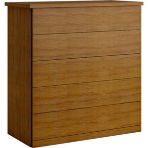 Cômoda Para Quarto 5 Gavetas Corrediças Telescópicas Capri-nature Bianchi Móveis