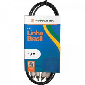 Cabo De áudio Hayonik Linha Brasil 2rca2 1,2 Metros Preto