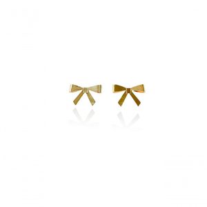 Brinco Ear Cuff Laço Grande Banhado Em Ouro 18k
