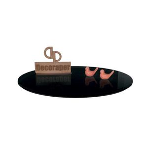 Prato Giratorio Com Vidro Laqueado 50cm Preto