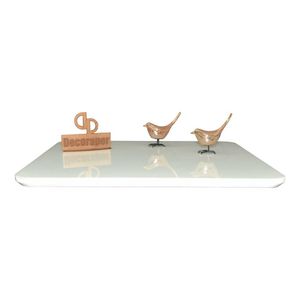 Somente Tampo Quadrado Laqueado Com Vidro 130cm Branco