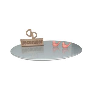 Prato Giratorio Com Vidro Laqueado 60cm Off White