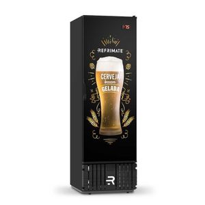 Visa Cooler Cerveja 570 Litros Porta Sólida Adesivada Preto VCCE570PS 220V Refrimate