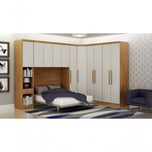 Modulado Completo Casal 6 Portas 6 Gavetas - Rizon-cumaru-fendi - Móveis Novo Horizonte