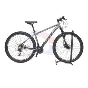Bicicleta Aro 29 Gti Roma Alumínio 21v Freio A Disco Garfo Suspensão - Cinza/preto Tam.15