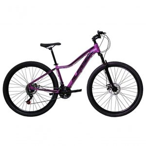 Bicicleta Aro 29 Alfameq Pandora Feminina Alumínio 21v Freio A Disco - Lilas Tam.17
