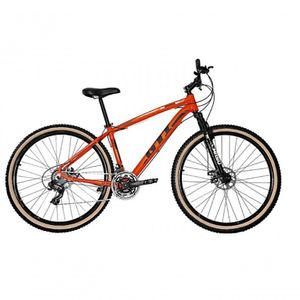 Bicicleta Aro 29 Gti Roma Alumínio 21v Freio A Disco Garfo Suspensão Pneu Faixa Bege - Laranja Tam.17