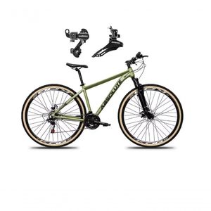 Bicicleta Aro 29 Absolute Nero 5 Alumínio 24v Câmbios Shimano Garfo Suspensão Pneu Faixa - Oliva Tam.19