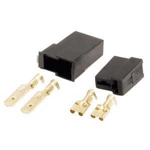 Conector Permak 2 Vias Quadrado Com Terminais Kit 4 Pecas
