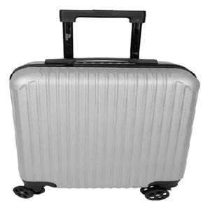 Mala De Viagem Rígida Em Abs Com Rodas 360° E Cadeado Integrado Leve Resistente E Elegante Cinza