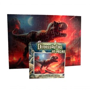 Quebra-cabeça Dinossauro T-rex De 60 Peças
